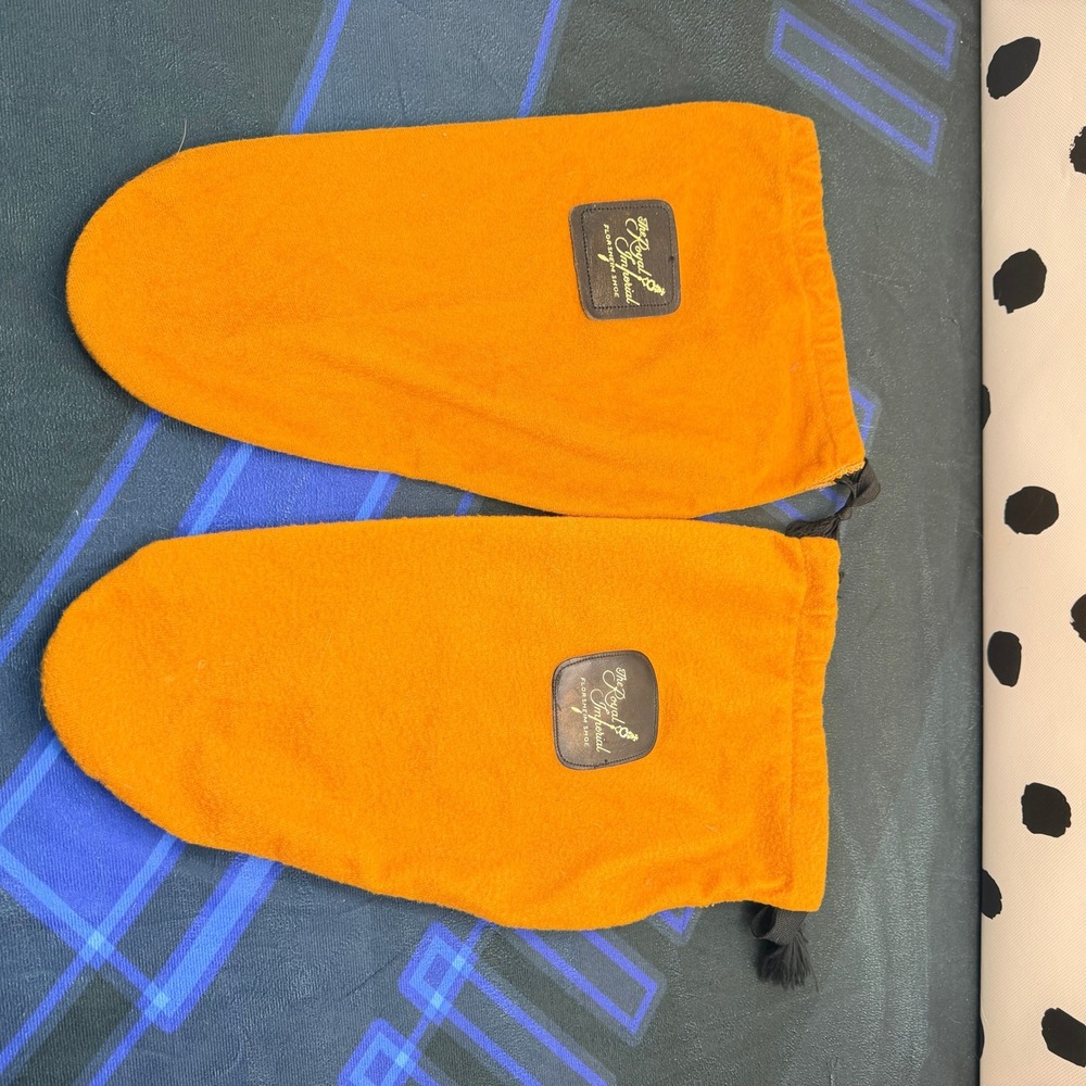 Florsheim Shoe Dust Bags Mens OS Orange The Royal Imperial Vintage Set of 2